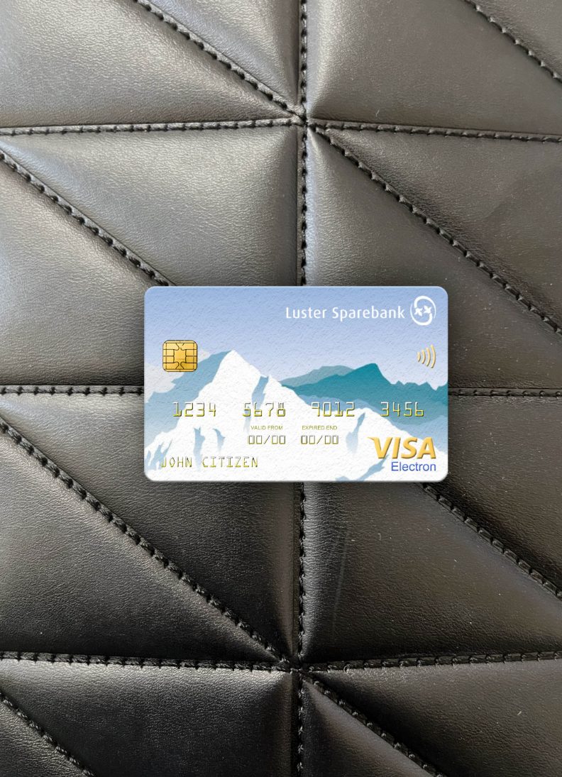 Download Norway Luster Sparebank visa electron card photolook front Photoshop template